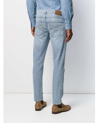 hellblaue Jeans mit Destroyed-Effekten von Brunello Cucinelli