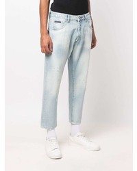 hellblaue Jeans mit Destroyed-Effekten von Philipp Plein