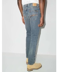 hellblaue Jeans mit Destroyed-Effekten von Nudie Jeans