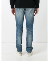 hellblaue Jeans mit Destroyed-Effekten von Saint Laurent