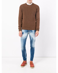 hellblaue Jeans mit Destroyed-Effekten von DSQUARED2