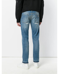 hellblaue Jeans mit Destroyed-Effekten von Dolce & Gabbana