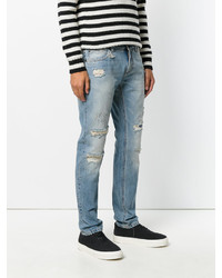 hellblaue Jeans mit Destroyed-Effekten von Dolce & Gabbana