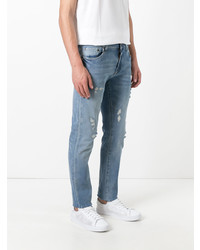 hellblaue Jeans mit Destroyed-Effekten von Dolce & Gabbana