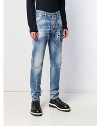 hellblaue Jeans mit Destroyed-Effekten von DSQUARED2