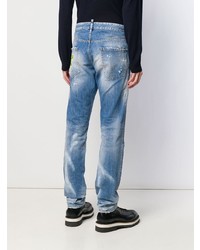 hellblaue Jeans mit Destroyed-Effekten von DSQUARED2