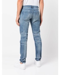 hellblaue Jeans mit Destroyed-Effekten von John Elliott