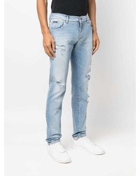 hellblaue Jeans mit Destroyed-Effekten von Dolce & Gabbana