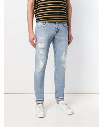 hellblaue Jeans mit Destroyed-Effekten von Dondup