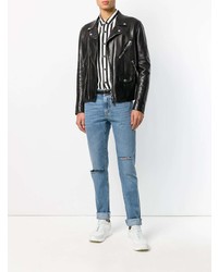 hellblaue Jeans mit Destroyed-Effekten von Saint Laurent