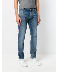 hellblaue Jeans mit Destroyed-Effekten von Philipp Plein