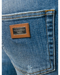 hellblaue Jeans mit Destroyed-Effekten von Dolce & Gabbana