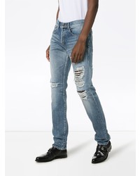 hellblaue Jeans mit Destroyed-Effekten von Saint Laurent