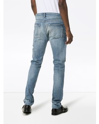 hellblaue Jeans mit Destroyed-Effekten von Saint Laurent