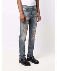 hellblaue Jeans mit Destroyed-Effekten von Paura