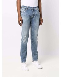 hellblaue Jeans mit Destroyed-Effekten von Dolce & Gabbana