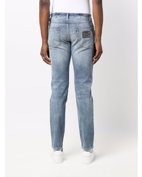 hellblaue Jeans mit Destroyed-Effekten von Dolce & Gabbana