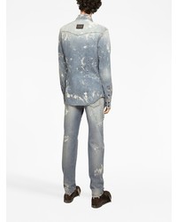 hellblaue Jeans mit Destroyed-Effekten von Dolce & Gabbana