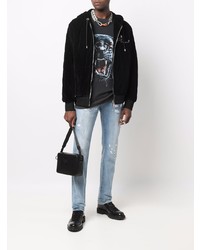 hellblaue Jeans mit Destroyed-Effekten von Philipp Plein