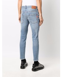 hellblaue Jeans mit Destroyed-Effekten von Philipp Plein