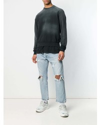 hellblaue Jeans mit Destroyed-Effekten von John Elliott