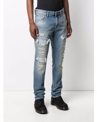 hellblaue Jeans mit Destroyed-Effekten von Just Cavalli