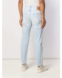 hellblaue Jeans mit Destroyed-Effekten von Haikure