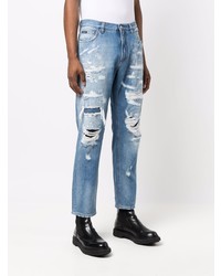 hellblaue Jeans mit Destroyed-Effekten von Dolce & Gabbana