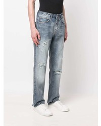 hellblaue Jeans mit Destroyed-Effekten von Flaneur Homme