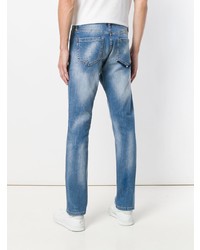 hellblaue Jeans mit Destroyed-Effekten von Philipp Plein