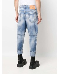 hellblaue Jeans mit Destroyed-Effekten von DSQUARED2