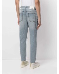 hellblaue Jeans mit Destroyed-Effekten von FIVE CM