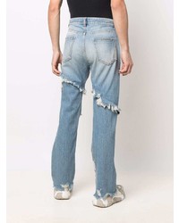 hellblaue Jeans mit Destroyed-Effekten von Just Cavalli