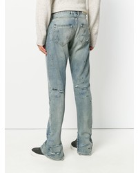 hellblaue Jeans mit Destroyed-Effekten von Ih Nom Uh Nit