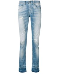 hellblaue Jeans mit Destroyed-Effekten von Dondup