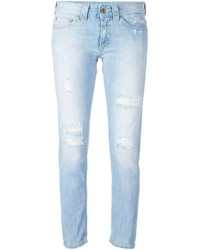 hellblaue Jeans mit Destroyed-Effekten von Dondup