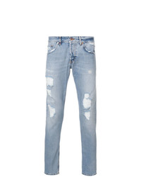 hellblaue Jeans mit Destroyed-Effekten von Dondup