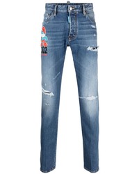 hellblaue Jeans mit Destroyed-Effekten von DSQUARED2