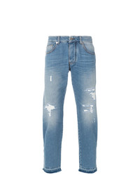 hellblaue Jeans mit Destroyed-Effekten von Ermanno Scervino
