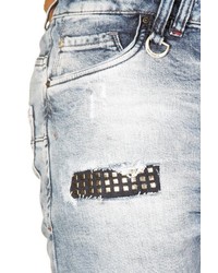 hellblaue Jeans mit Destroyed-Effekten von EX-PENT