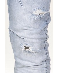 hellblaue Jeans mit Destroyed-Effekten von EX-PENT