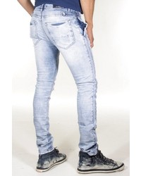 hellblaue Jeans mit Destroyed-Effekten von EX-PENT