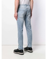 hellblaue Jeans mit Destroyed-Effekten von Philipp Plein