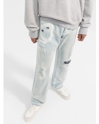 hellblaue Jeans mit Destroyed-Effekten von Heron Preston