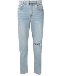 hellblaue Jeans mit Destroyed-Effekten von FIVE CM