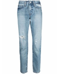 hellblaue Jeans mit Destroyed-Effekten von Frame