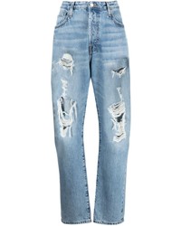 hellblaue Jeans mit Destroyed-Effekten von Frame