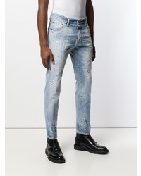 hellblaue Jeans mit Destroyed-Effekten von DSQUARED2