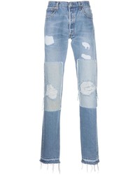 hellblaue Jeans mit Destroyed-Effekten von GALLERY DEPT.