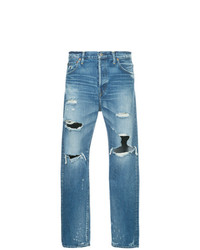 hellblaue Jeans mit Destroyed-Effekten von H Beauty&Youth